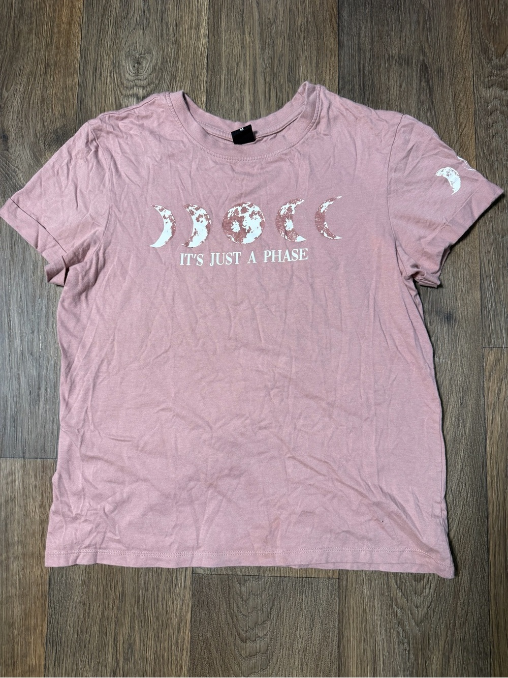 Pink "It's Just a Phase" Moon Phase Graphic Tee